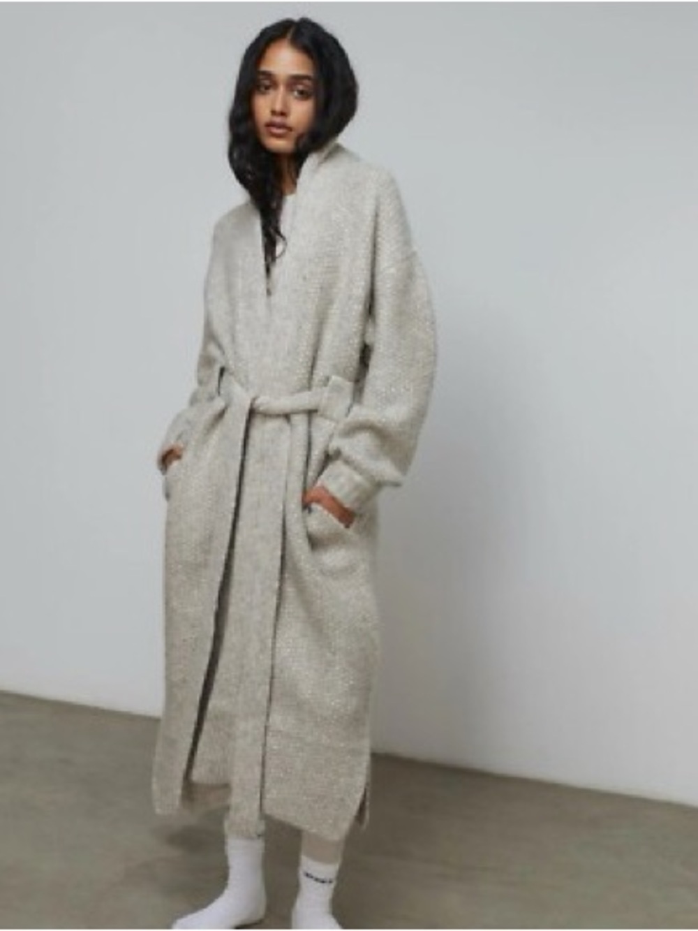LUNYA Chunky Wool Knit Robe - Picture 6 of 8